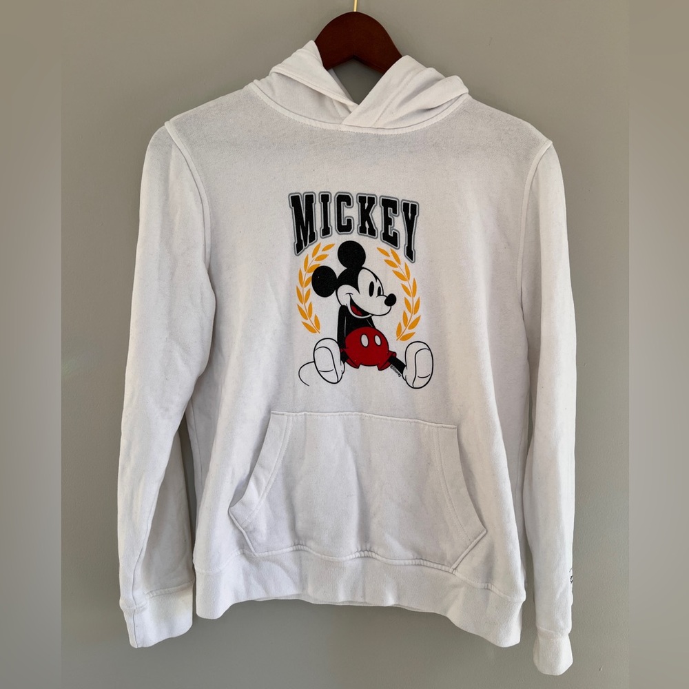 Abercrombie x Disney Mickey Mouse lightweight white hoodie